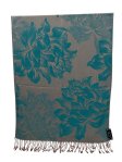 (image for) Peony Blossom Pashmina Teal Green