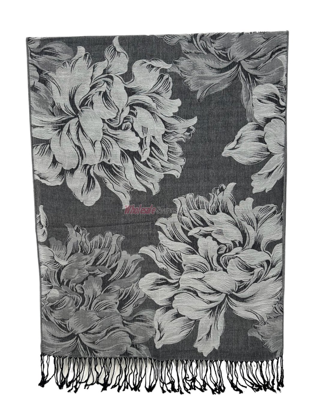 (image for) Peony Blossom Pashmina Grey