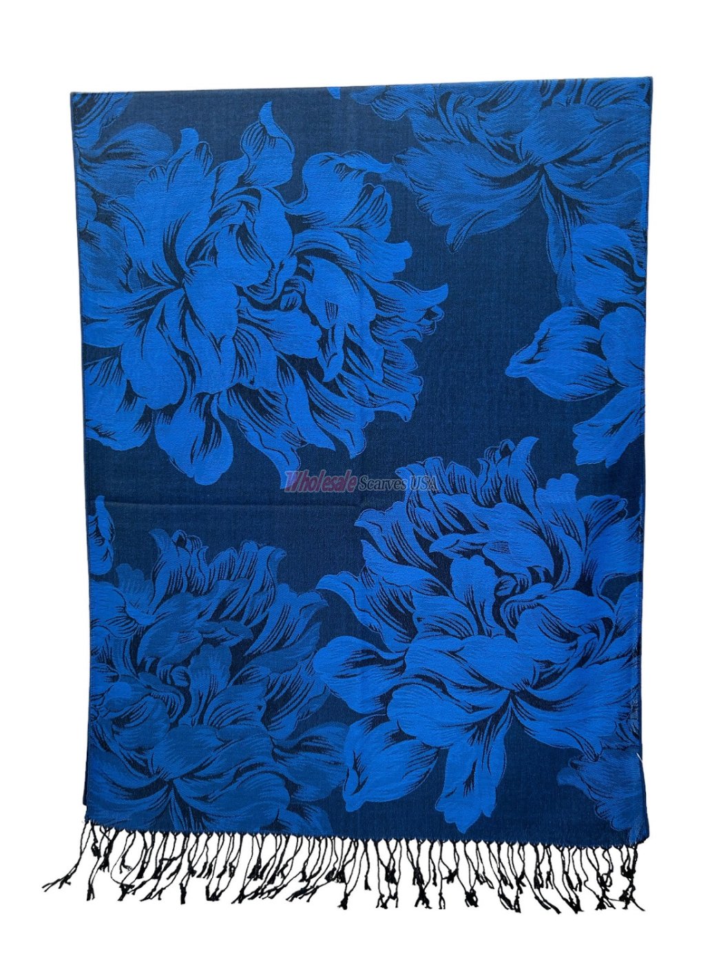 (image for) Peony Blossom Pashmina Royal Blue