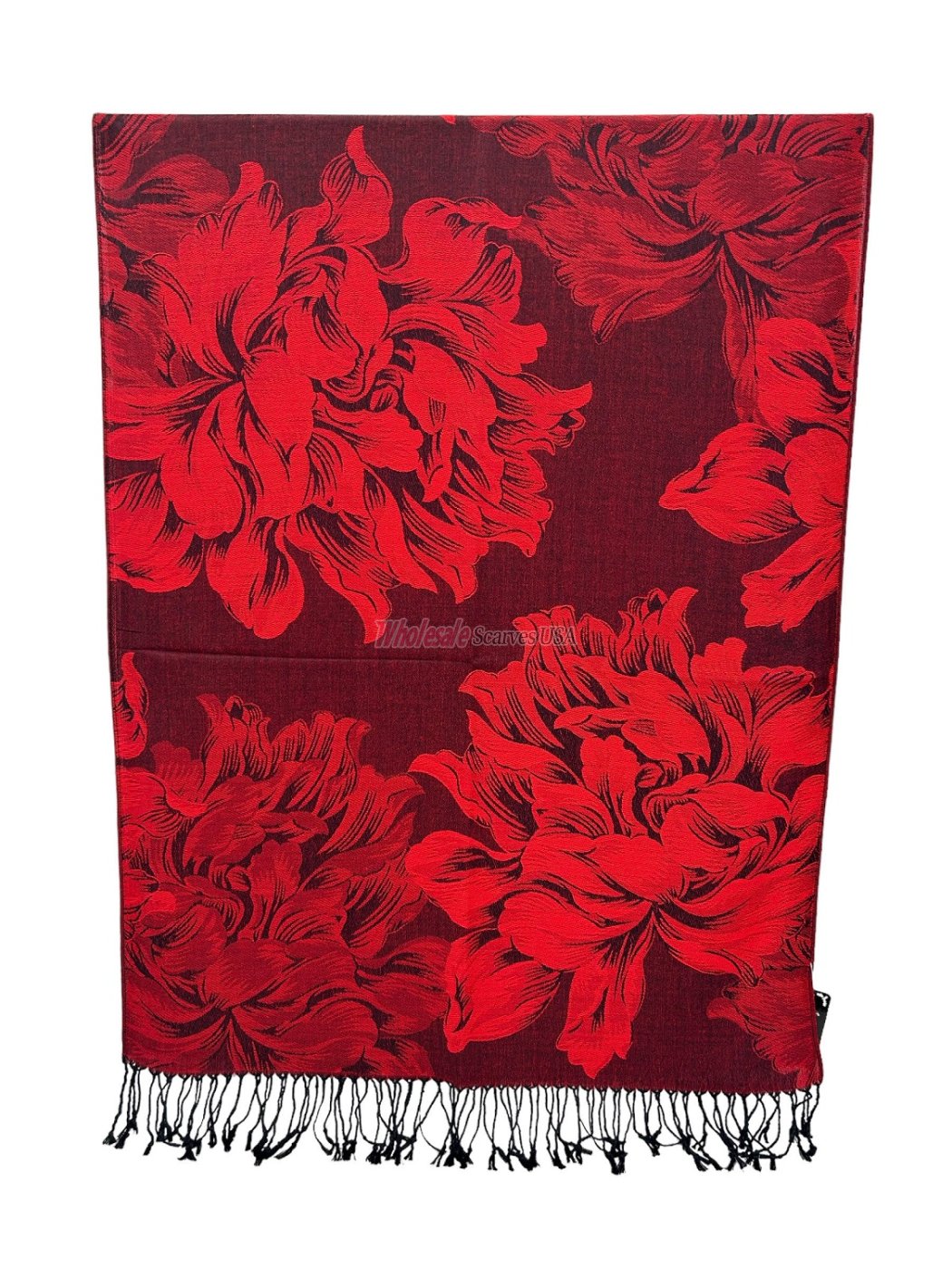 (image for) Peony Blossom Pashmina Red