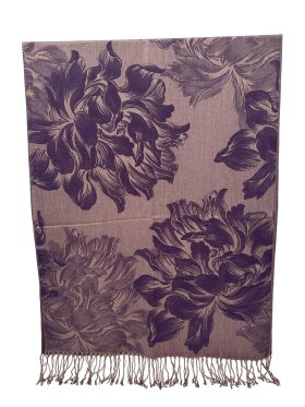 Peony Blossom Pashmina Grape