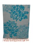 (image for) Peony Blossom Pashmina Sky Blue