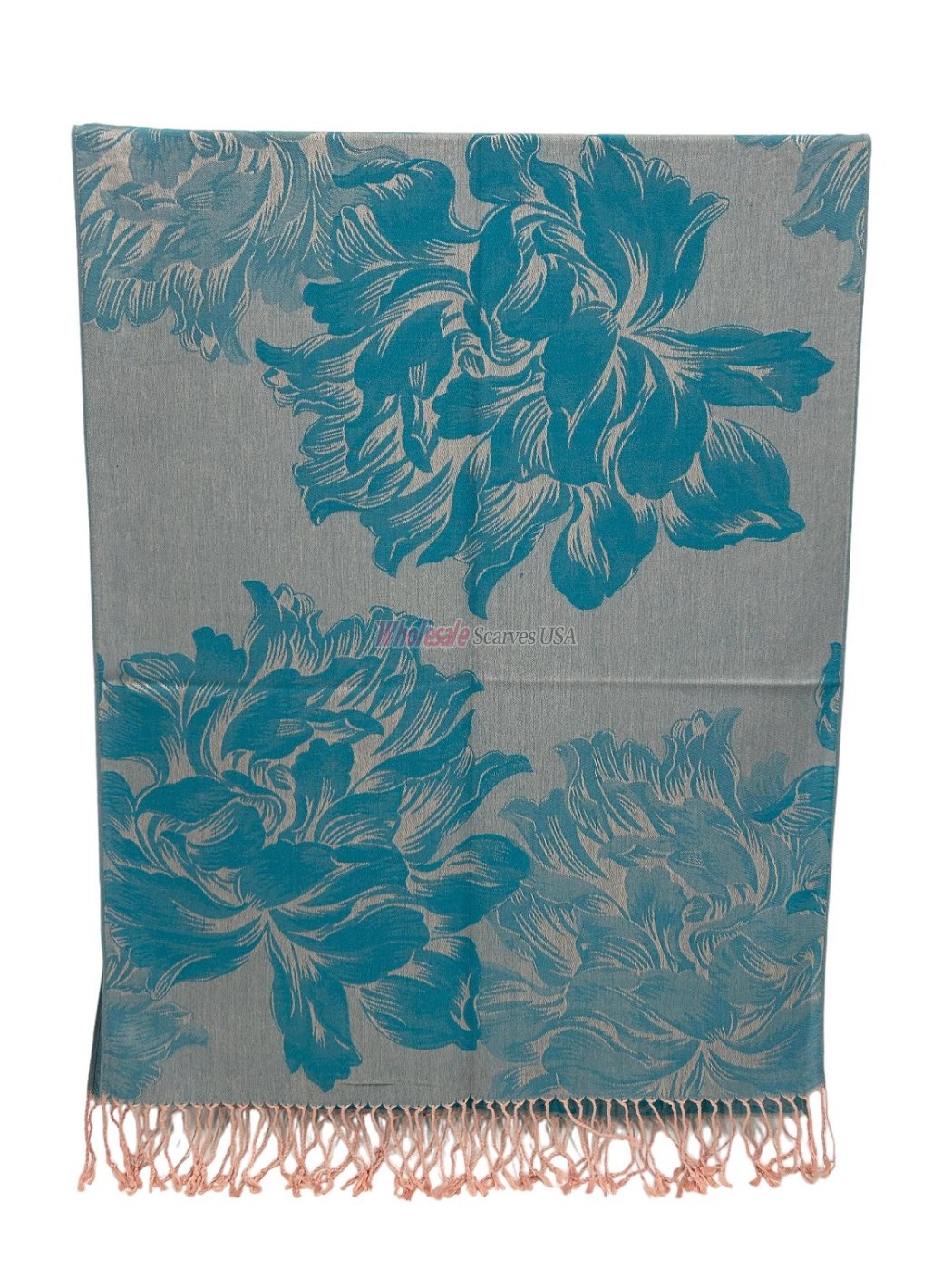 (image for) Peony Blossom Pashmina Sky Blue