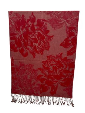 Peony Blossom Pashmina Maroon