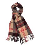 (image for) Cashmere Feel Plaid Scarf Brown/Red 12-pack 24826