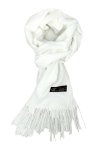 (image for) Winter Woven Plain Scarf White