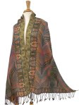 (image for) Feather Sparkling Metallic Pashmina Orange Multi