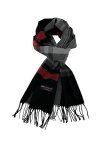 (image for) Cashmere Feel Classic Scarf Black/Grey 12-pack