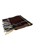 (image for) Cashmere Feel Plaid Scarf Brown 12-pack 47549