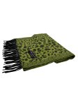 (image for) Cashmere Feel Leopard Scarf Lime/Black 12-pack