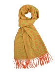 (image for) Cashmere Feel Leopard Scarf Orange/Green 12-pack