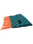 (image for) Cashmere Feel Dots Scarf Teal 12-pack
