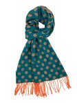 (image for) Cashmere Feel Dots Scarf Teal 12-pack