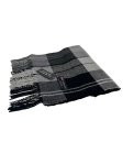 (image for) Cashmere Feel Plaid Scarf Dark Grey/Black/White 12-pack 580-60