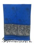 Paisley Lurex Pashmina Royal Blue