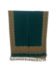 (image for) Jacquard Border Scarf Dark Green