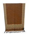 (image for) Jacquard Border Scarf Sandy Brown