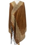 (image for) Jacquard Border Scarf Sandy Brown