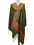 (image for) Jacquard Border Scarf Grass Green