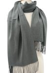 (image for) Silky Light Solid Pashmina Medium Grey