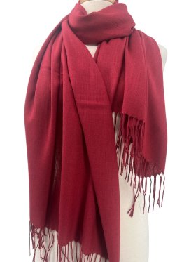 Silky Light Solid Pashmina Burgundy