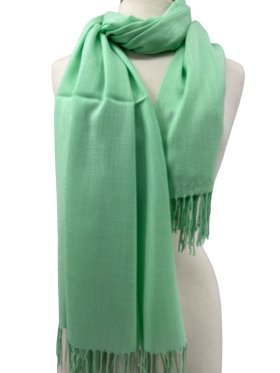 Silky Light Solid Pashmina Minty Green