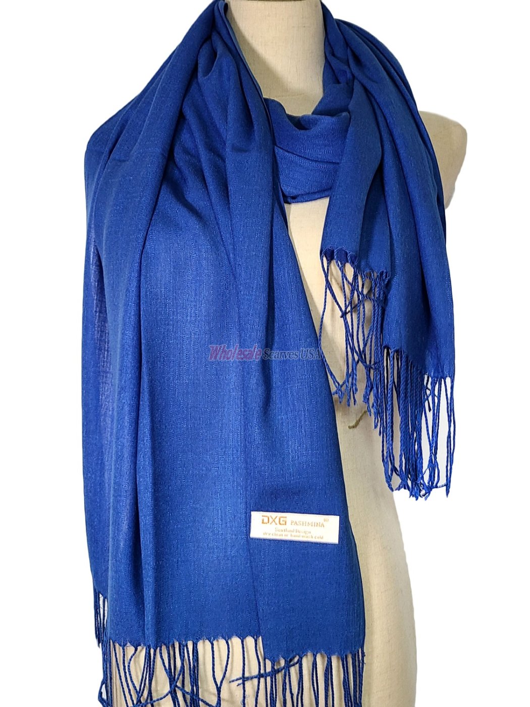 (image for) Silky Light Solid Pashmina Royal Blue