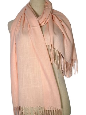 Silky Light Solid Pashmina Peach