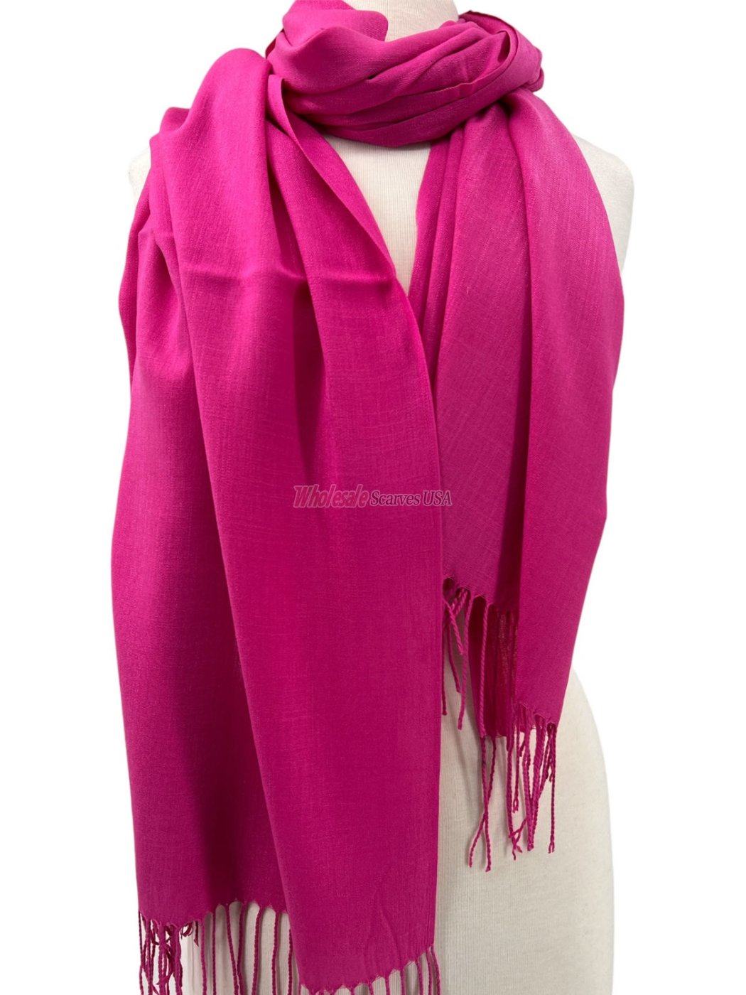 (image for) Silky Light Solid Pashmina Fuchsia