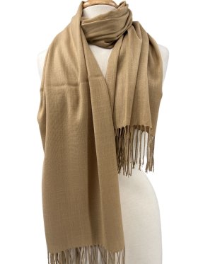 Silky Light Solid Pashmina Gold
