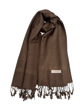 Paisley Jacquard Shawl Brown