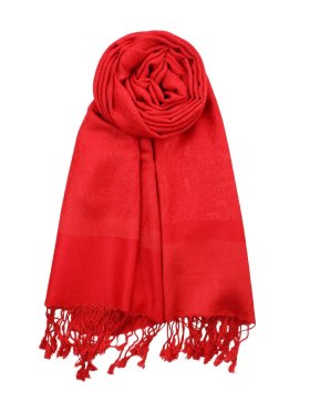 Paisley Jacquard Shawl Red