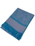 (image for) Paisley Jacquard Shawl Light Blue/Pink