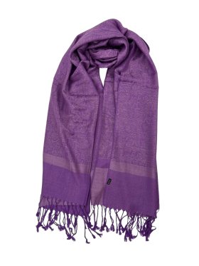 Paisley Jacquard Shawl Light Purple