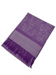 (image for) Paisley Jacquard Shawl Purple/Grey