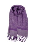 (image for) Paisley Jacquard Shawl Purple/Grey