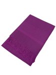 (image for) Paisley Jacquard Shawl Dark Magenta