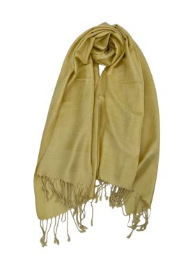 Paisley Jacquard Shawl Light Yellow