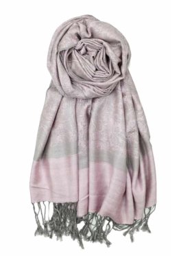 Paisley Jacquard Shawl Misty Rose