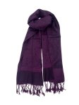 (image for) Paisley Jacquard Shawl Dark Purple