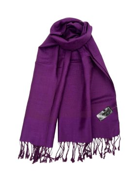 Paisley Jacquard Shawl Dark Violet