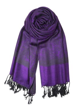 Paisley Jacquard Shawl Indigo Purple