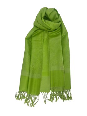 Paisley Jacquard Shawl Bright Green