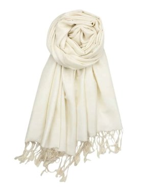 Paisley Jacquard Shawl Cream