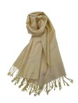 (image for) Paisley Jacquard Shawl Yellow Beige