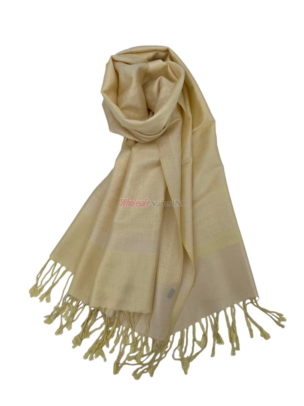 (image for) Paisley Jacquard Shawl Yellow Beige