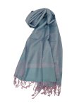 (image for) Paisley Jacquard Shawl Pale Blue/ Pink