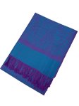 (image for) Paisley Jacquard Shawl Bright Blue/Purple