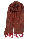 (image for) Tapestry Style Paisley Pashmina Red Multi