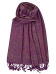Tapestry Style Paisley Pashmina Purple Multi
